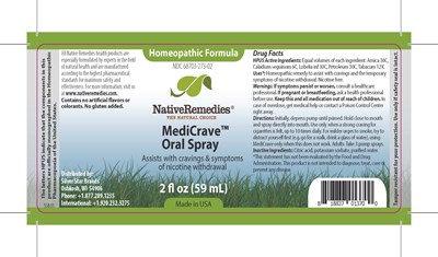 Medicrave Label (358169 Label 358096 Nr Medicrave Oral Spray)